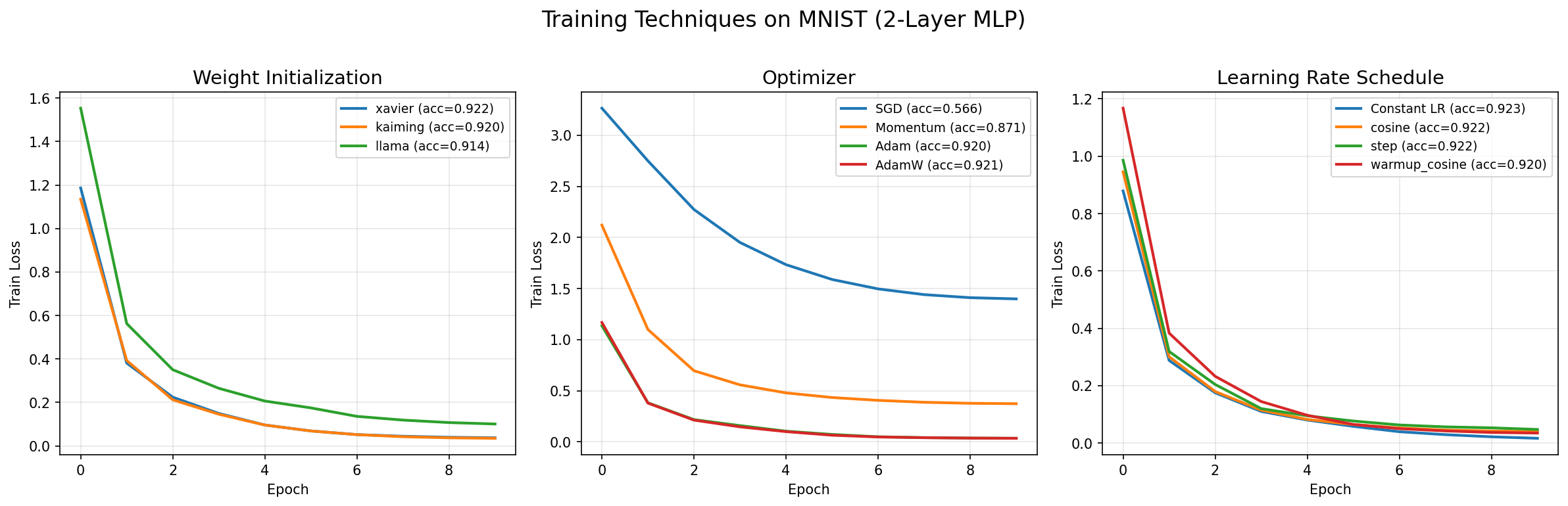 Training Techniques Loss Curves